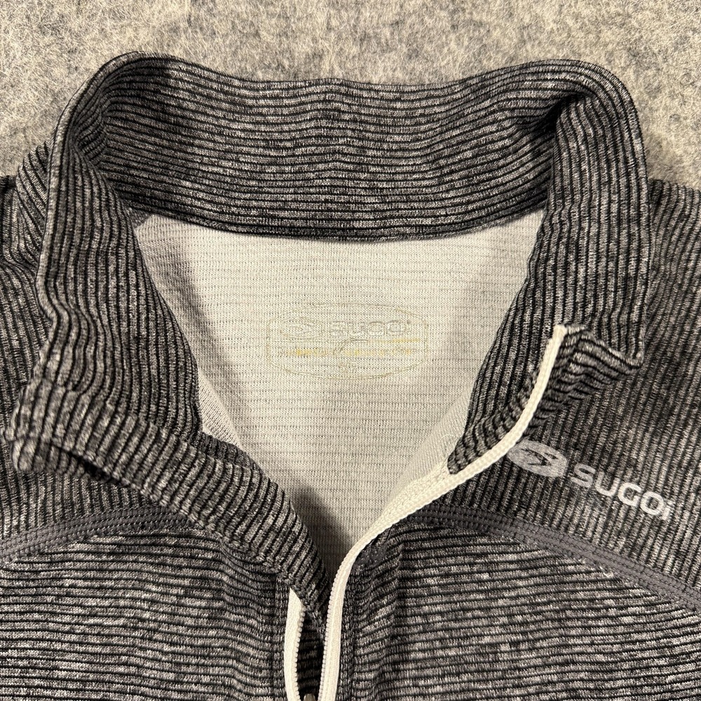 Sugoi Endurance 1/2 Zip Pullover Womens Small Gray Stripe Running Athletic Top - Picture 4 of 13